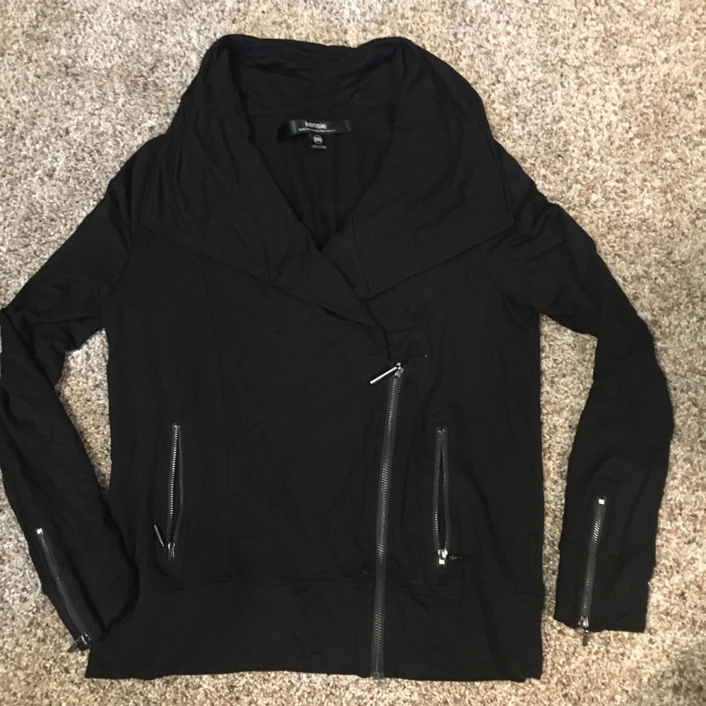 Kensie Moto Sweatshirt Jacket